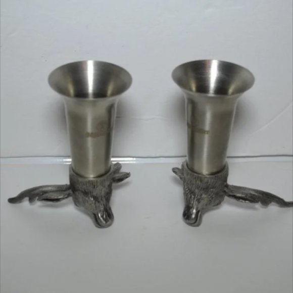 Jagermeister Dining Set Of Two Jagermeister Metal Shot Glasses Deer